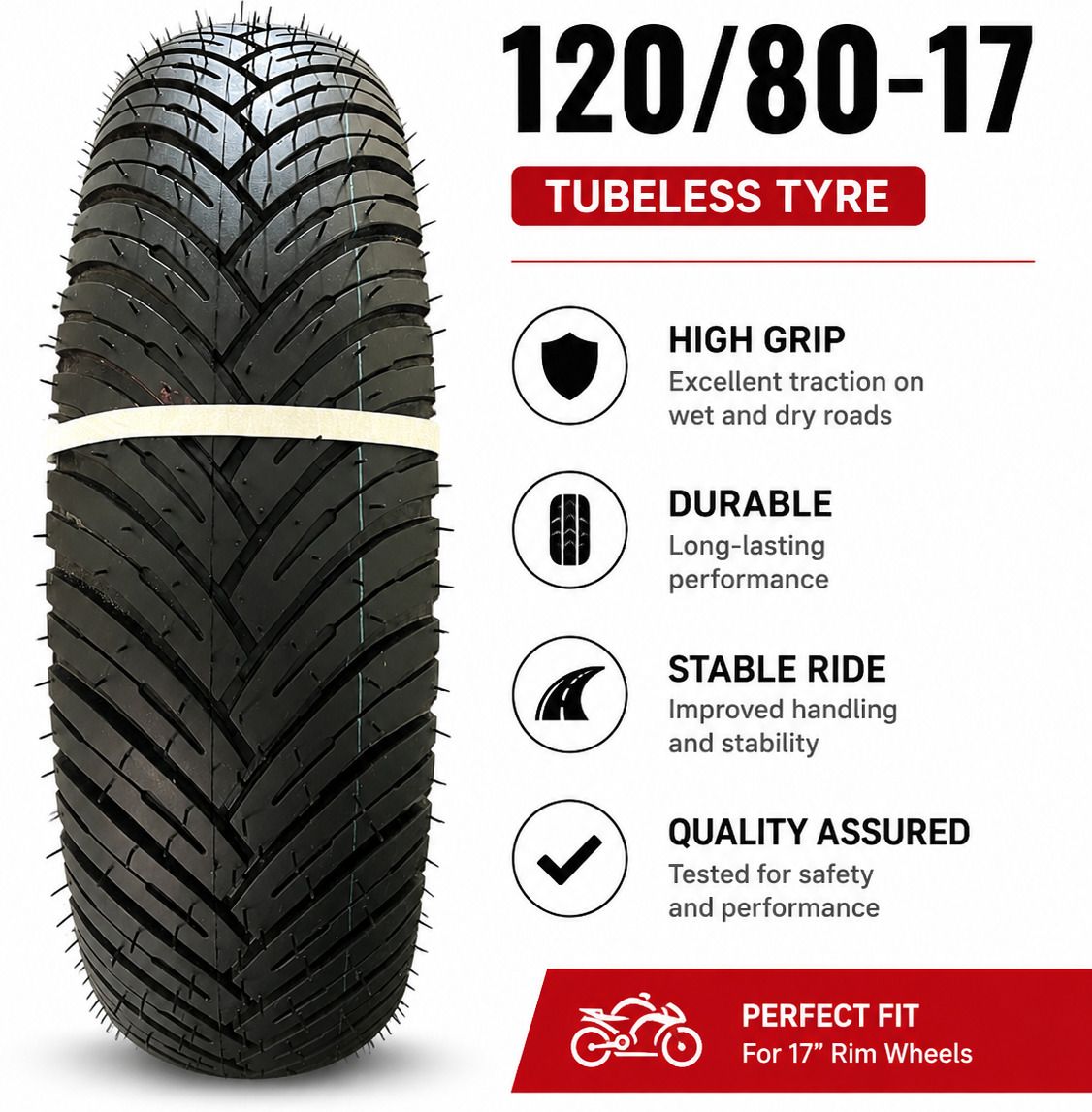 Thunder 120/80-17 Rear Two Wheeler Tyre-image-48