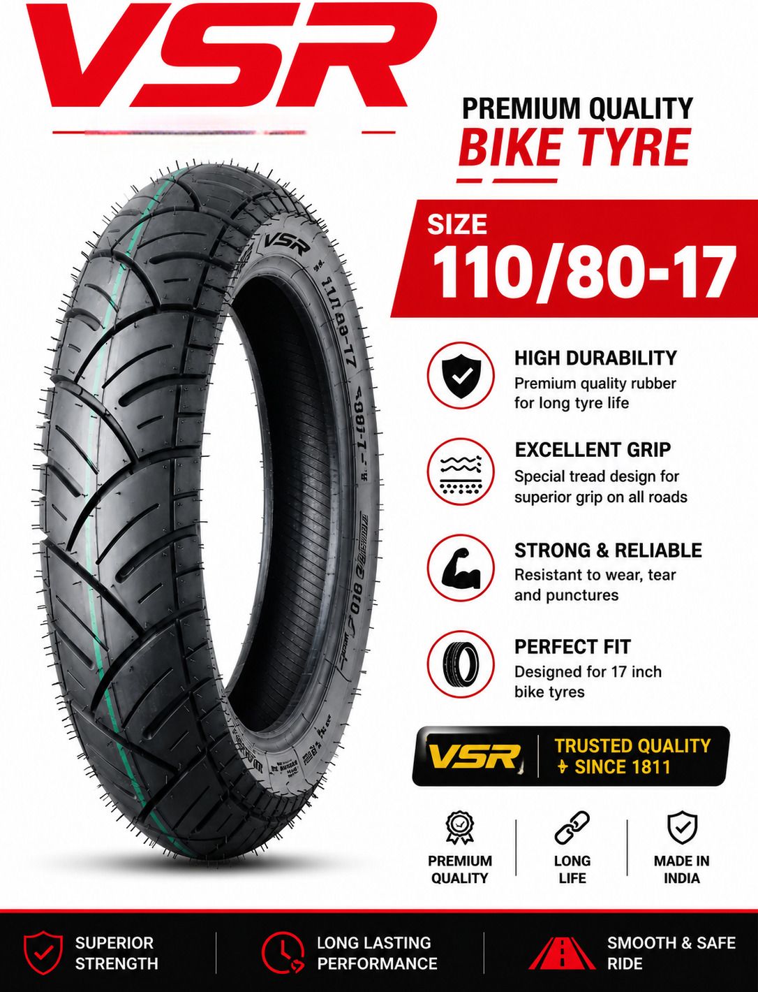 110/80-17 Thunder Rear Two Wheeler Tyre-image-47