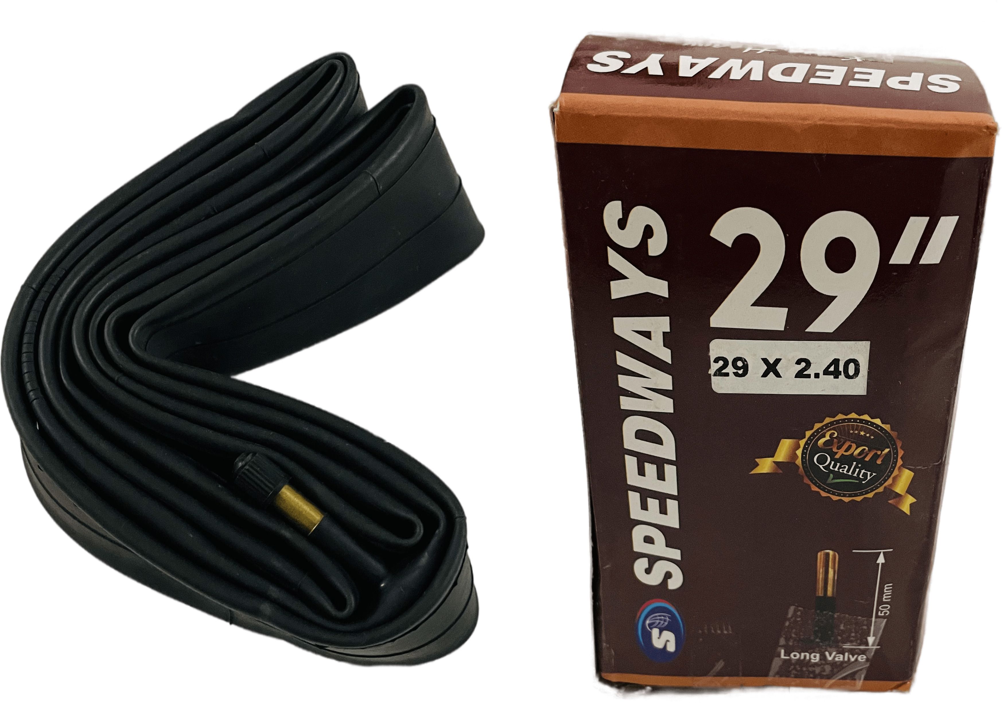 Cycle Tube 29 X 2.40 Schrader Valve 29T Bicycle Tube Long Valve 50MM Schrader Moulded Tube For 29 X 2.35, 29 X 2.40