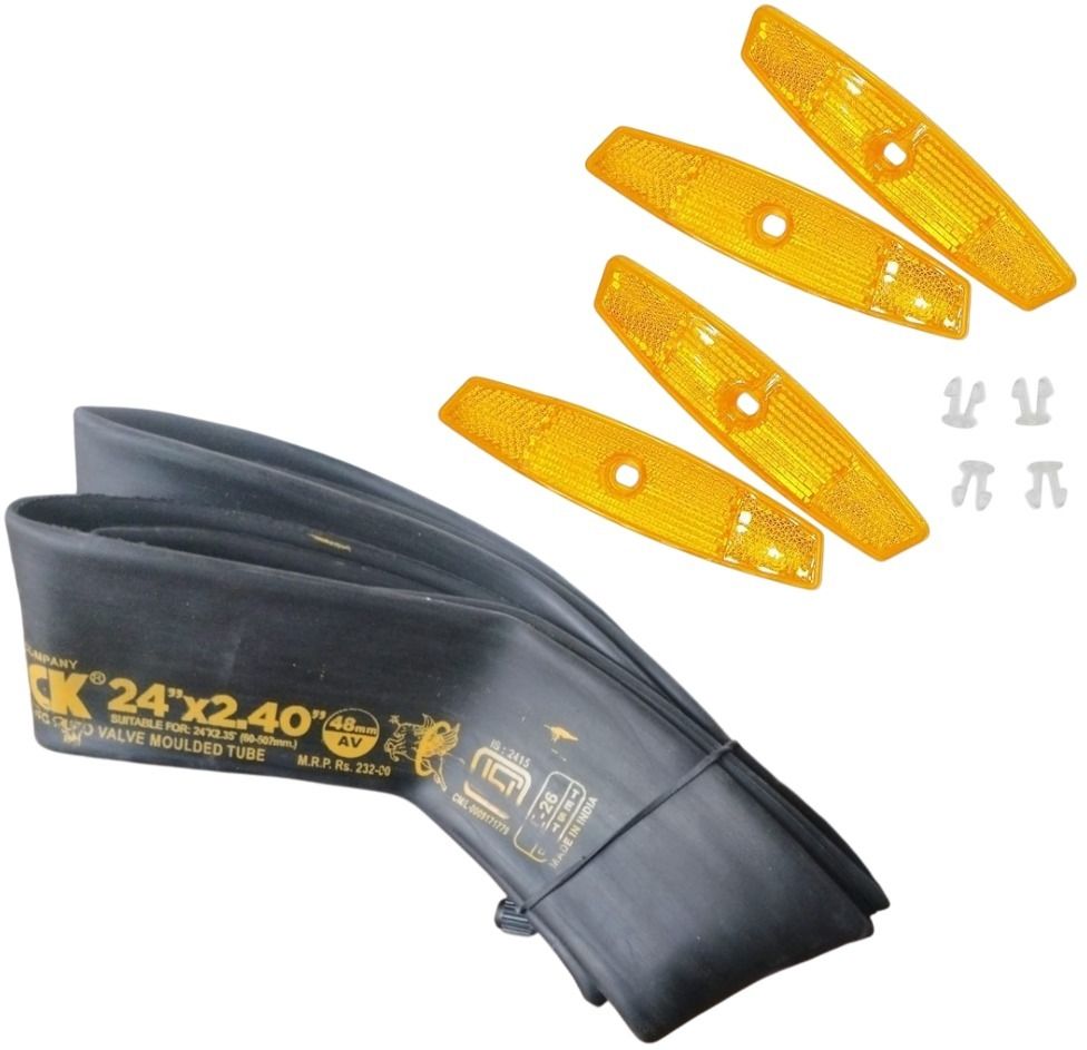 Ranger Bicycle Tube 24Tx2.40/2.35 | Wheel Reflector 4pc Front/Rear Wheel Nylone Tube 24Tx2.35/2.40 For All Ranger Cycle Size 24Tx2.40/2.35-image-34