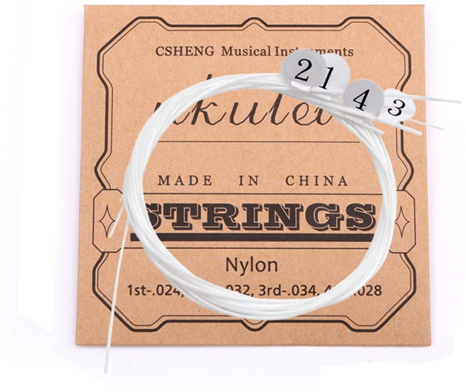 4 White Nylon Ukulele Strings Set Replacement Ukulele Strings True Tone, 1-A,2-E,3-C,4-G for Soprano, Concert, Tenor Concert Ukelele Strings-image-47