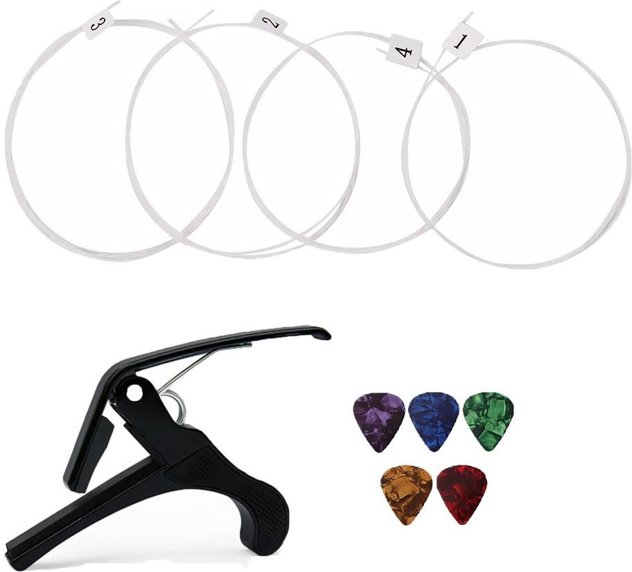 mocking bird Ukulele String Set High Quality Nylon String With Picks And Guitar Capo Concert Ukelele Strings-picture-20