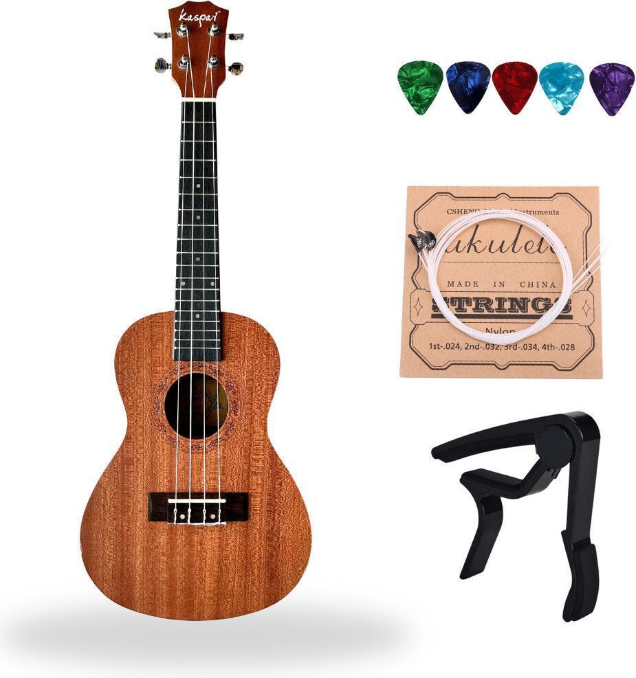 amg music 24INCH Concert Size Ukulele With Capo And String For Beginners Professional Concert Ukulele-picture-22