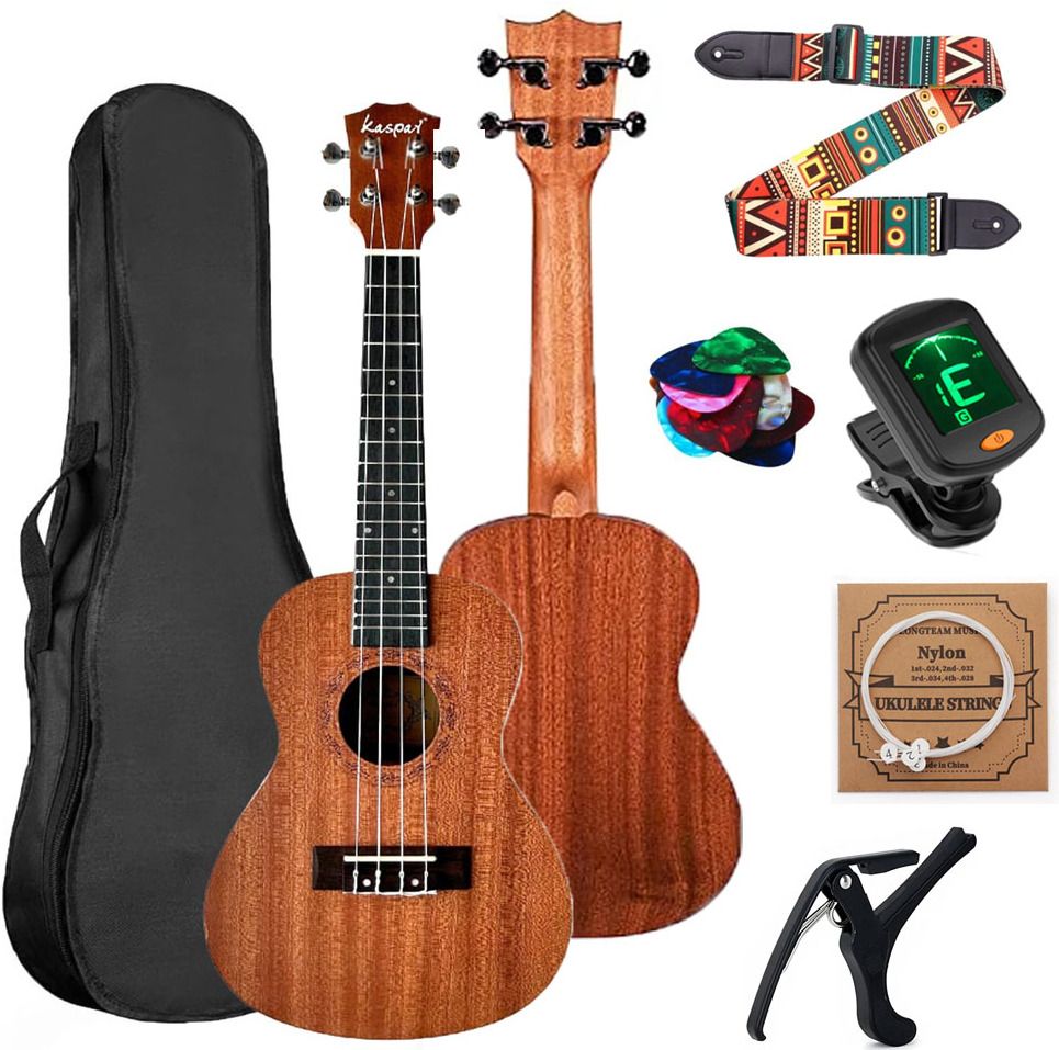 amg music 24inch Concert Size Ukulele with Bag , Capo , Tuner, Ukulele String and Strap Concert Ukulele-picture-3