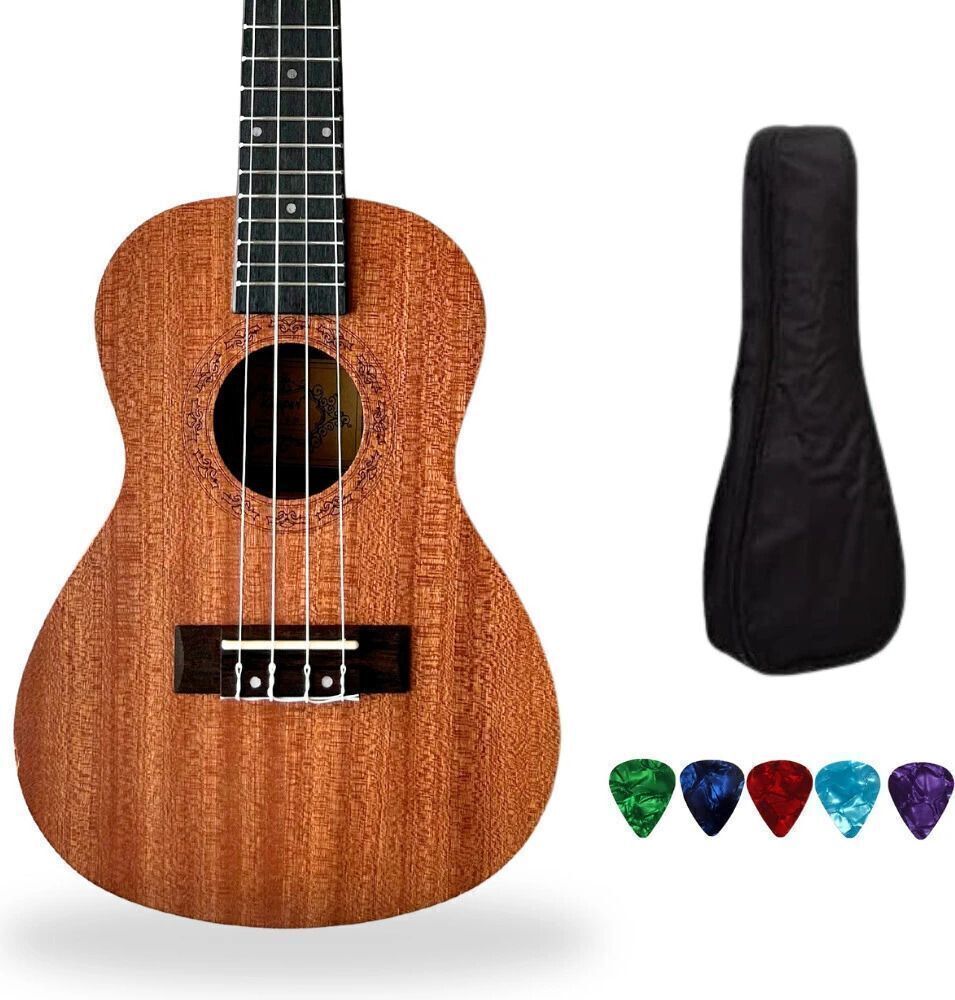 24Inch Concert Size Ukulele Solid Mahogany Wood Ukulele with Bag For Beginners Concert Ukulele-image-20