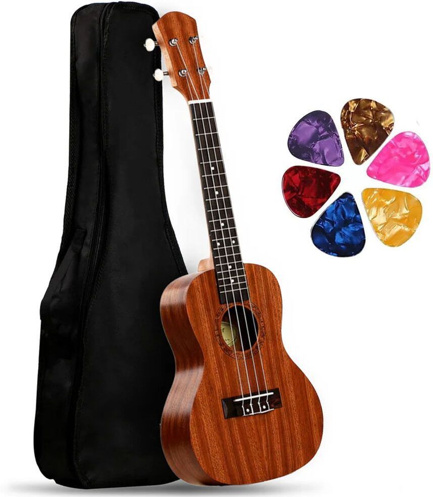 amg music 24inch Ukulele Concert Sized Ukulele with Picks and Portable Carry Bag Concert Ukulele-picture-23
