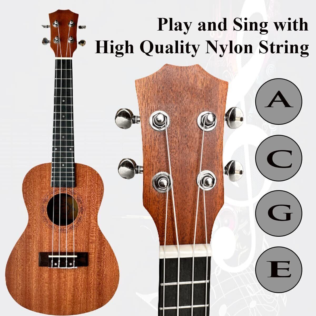 urban infotech 24 Inch Tenor Acoustic Ukulele Built-in Equalizer with Carrying Bag Cover Concert Ukulele-picture-16