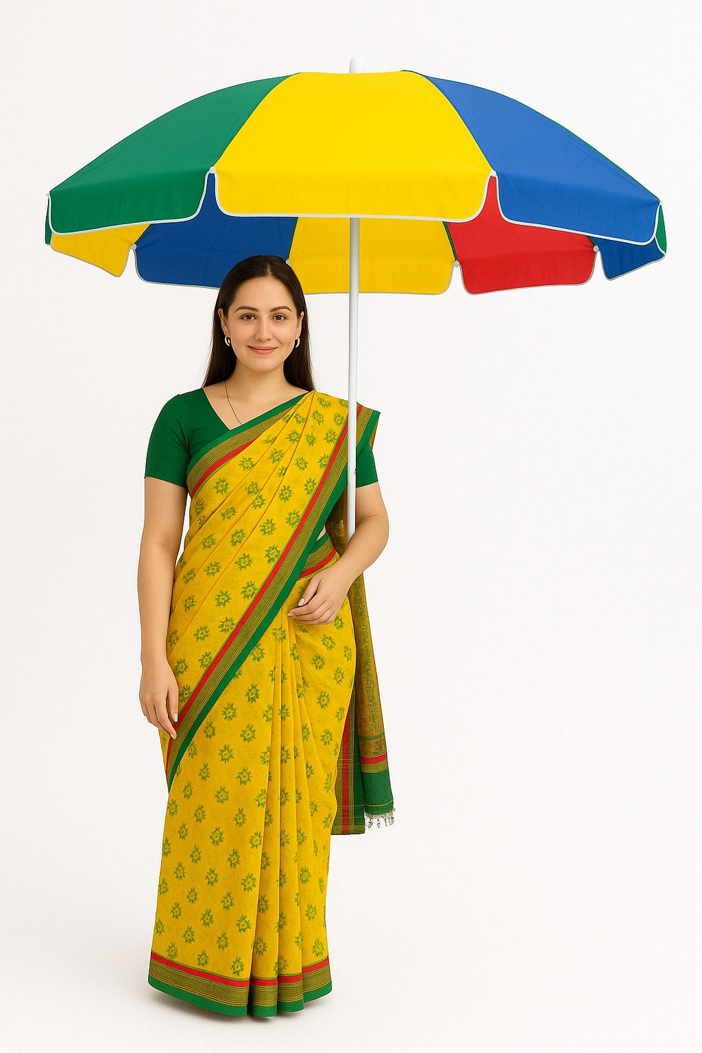 green bird Eco Lite Garden Shade Umbrella Sun Rain Protection Without Stand 7ft_F246 Umbrella-picture-21