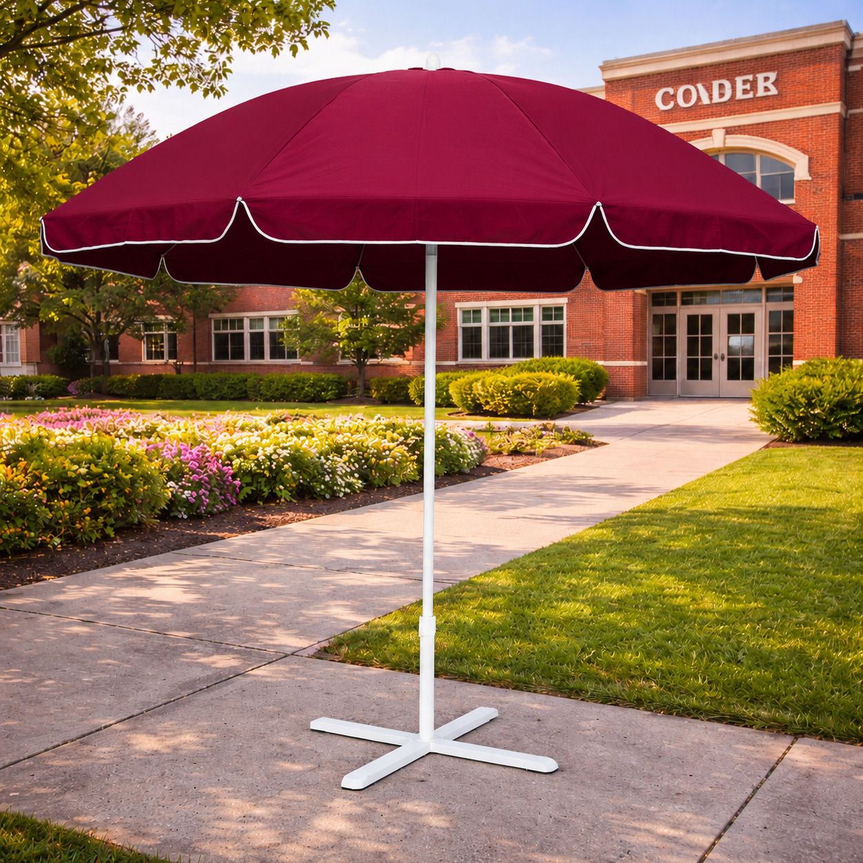 rainpopson Garden Umbrella With Stand 7 Ft Convenient Resort Garden Canopy Shade Umbrella-picture-10