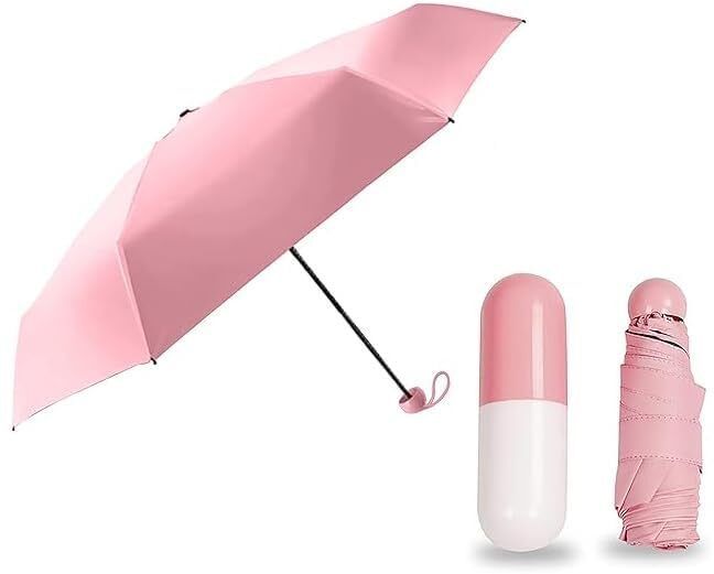 rectitude Mini Foldable Travel Umbrella with Protective Hard Case Waterproof Umbrella Umbrella-picture-13