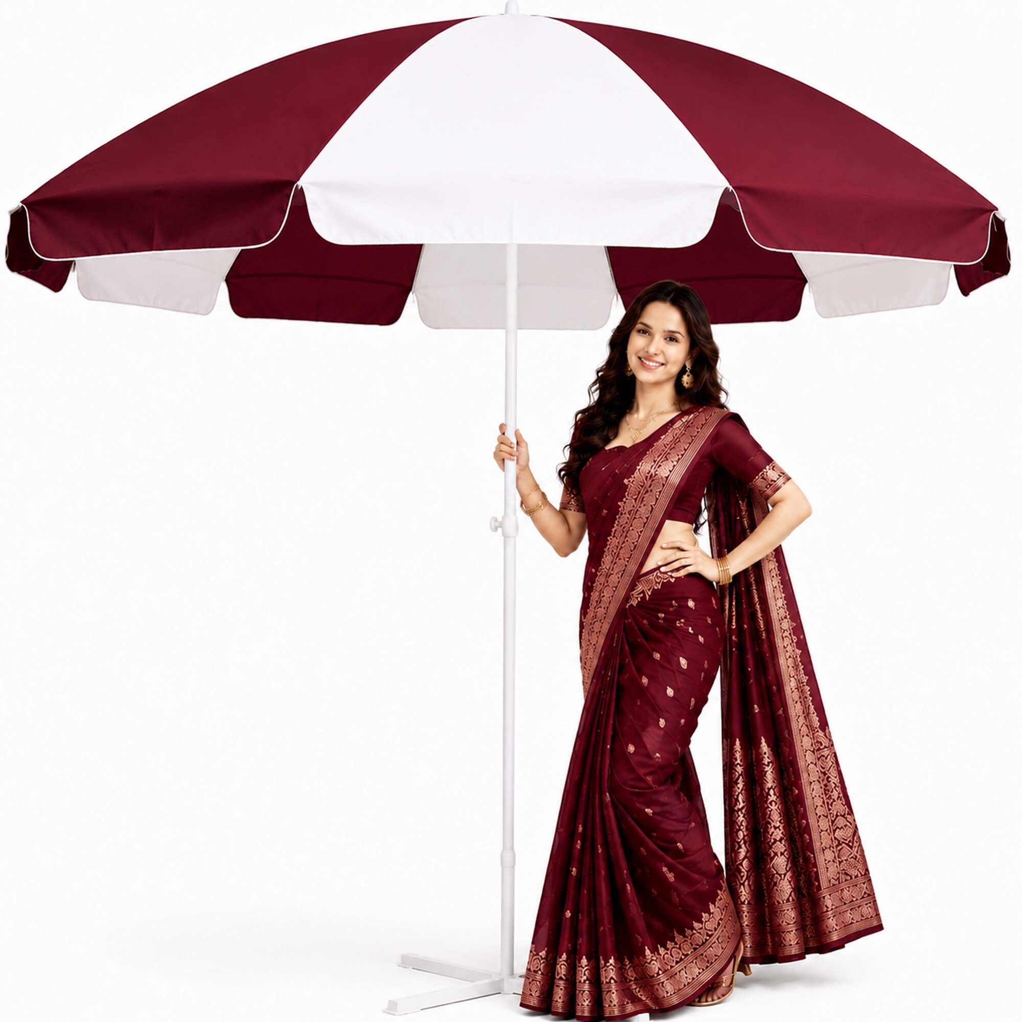 rainpopson Outdoor Patio 7 Ft Garden Umbrella With Stand Designer Relaxing Shade Umbrella-picture-35