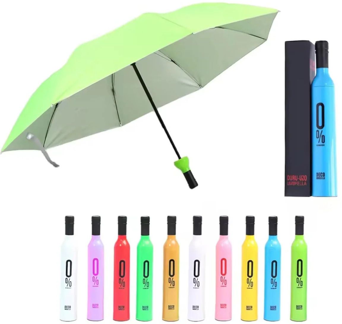 depar Bottle Shape Foldable Umbrella Rain&UV Protection Pack of 1 Random Color Umbrella-picture-15