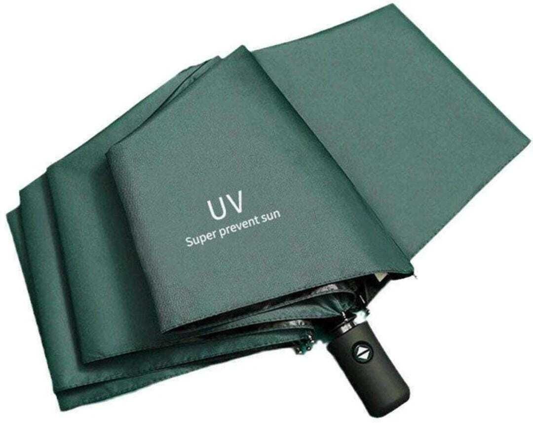 3 Fold Fully Automatic Rain UV Protection Portable Foldable Travel Umbrella