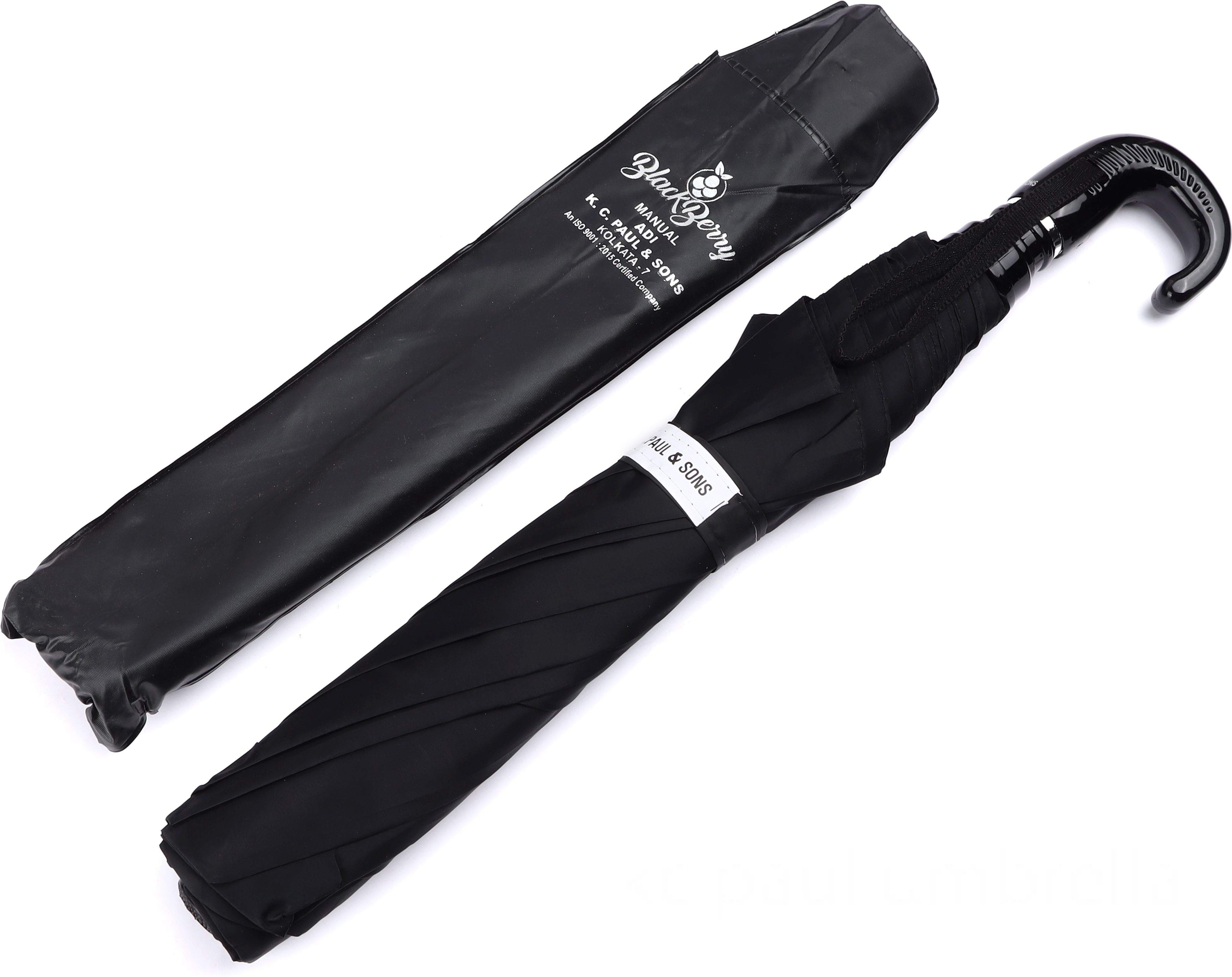 adi k.c.paul & sons BLACKBERRY 2 FOLD 23 inch large Umbrella for men & Women | Adi KC Paul Black Umbrella-picture-14