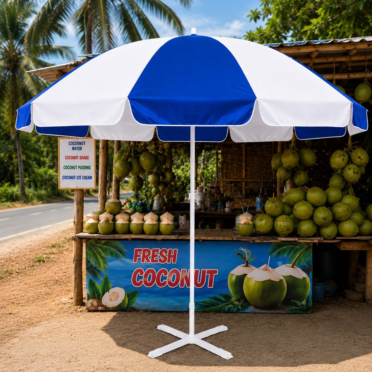 6 Ft Garden Umbrella With Stand High Quality Resort Garden Patio Cover Umbrella-image-1