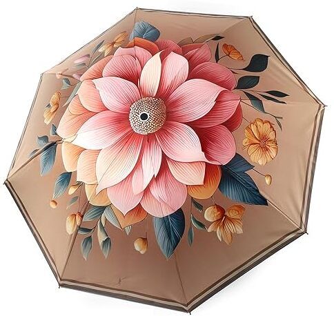 chiransi Digital Flower Printed umbrella For Men And Women(Pink) Umbrella-picture-11