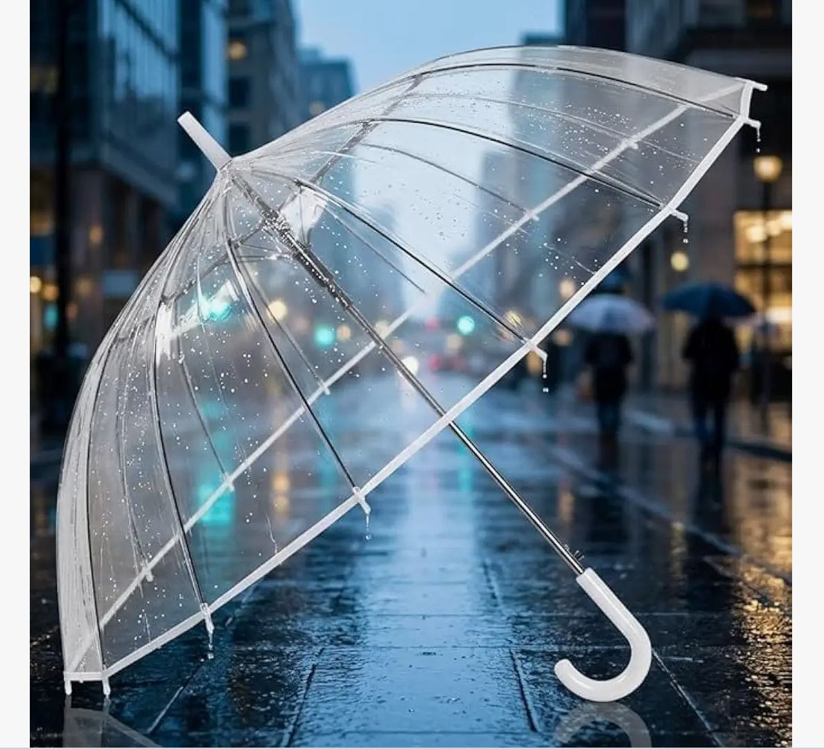 shyam Transparent Windproof Foldable Umbrella Long Design Umbrella-picture-12
