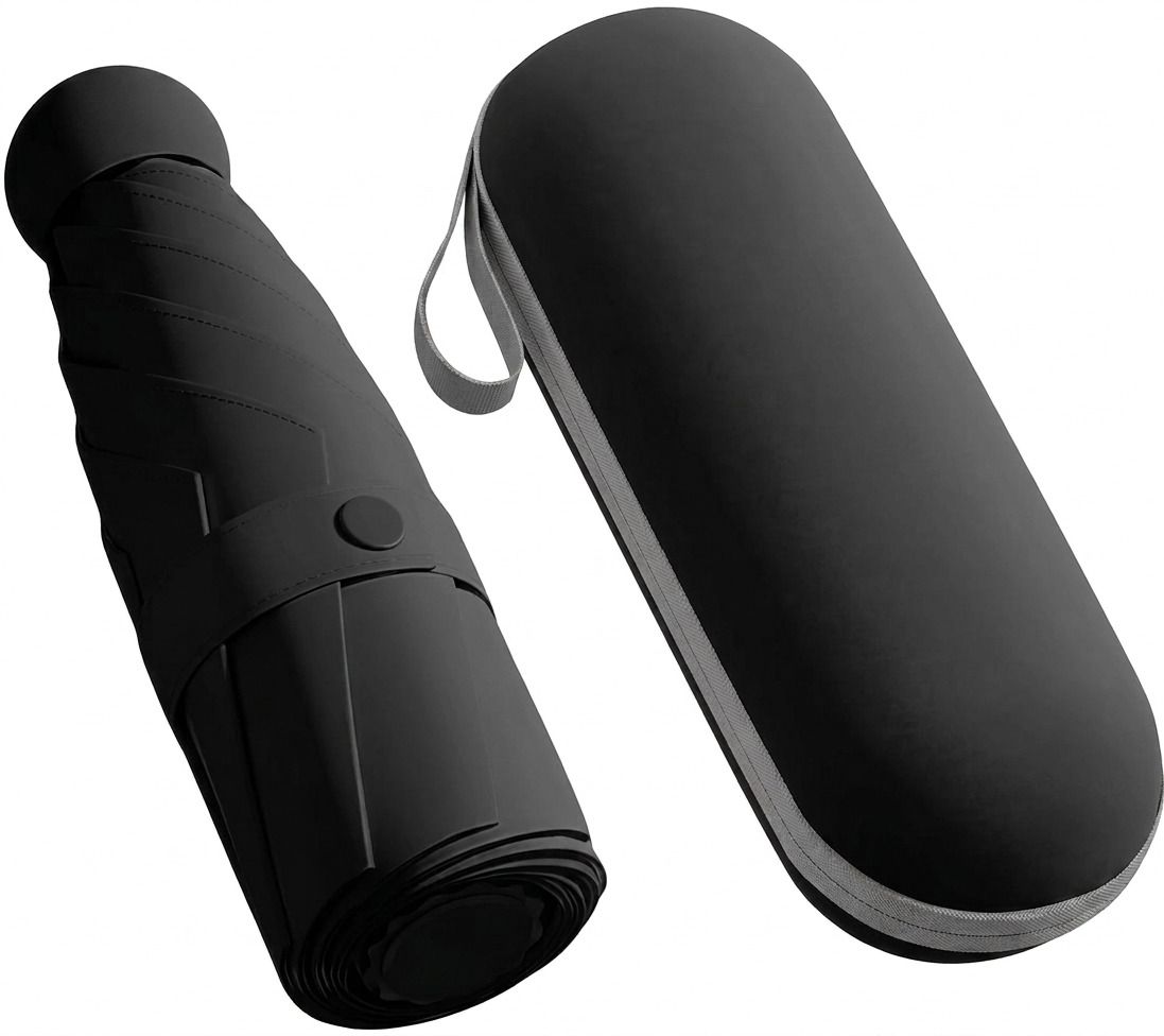 PocKet Travel Umbrella Windproof (Manual Open) Sun Rain Mini Ultra_Light 2Fold Umbrella-image-48