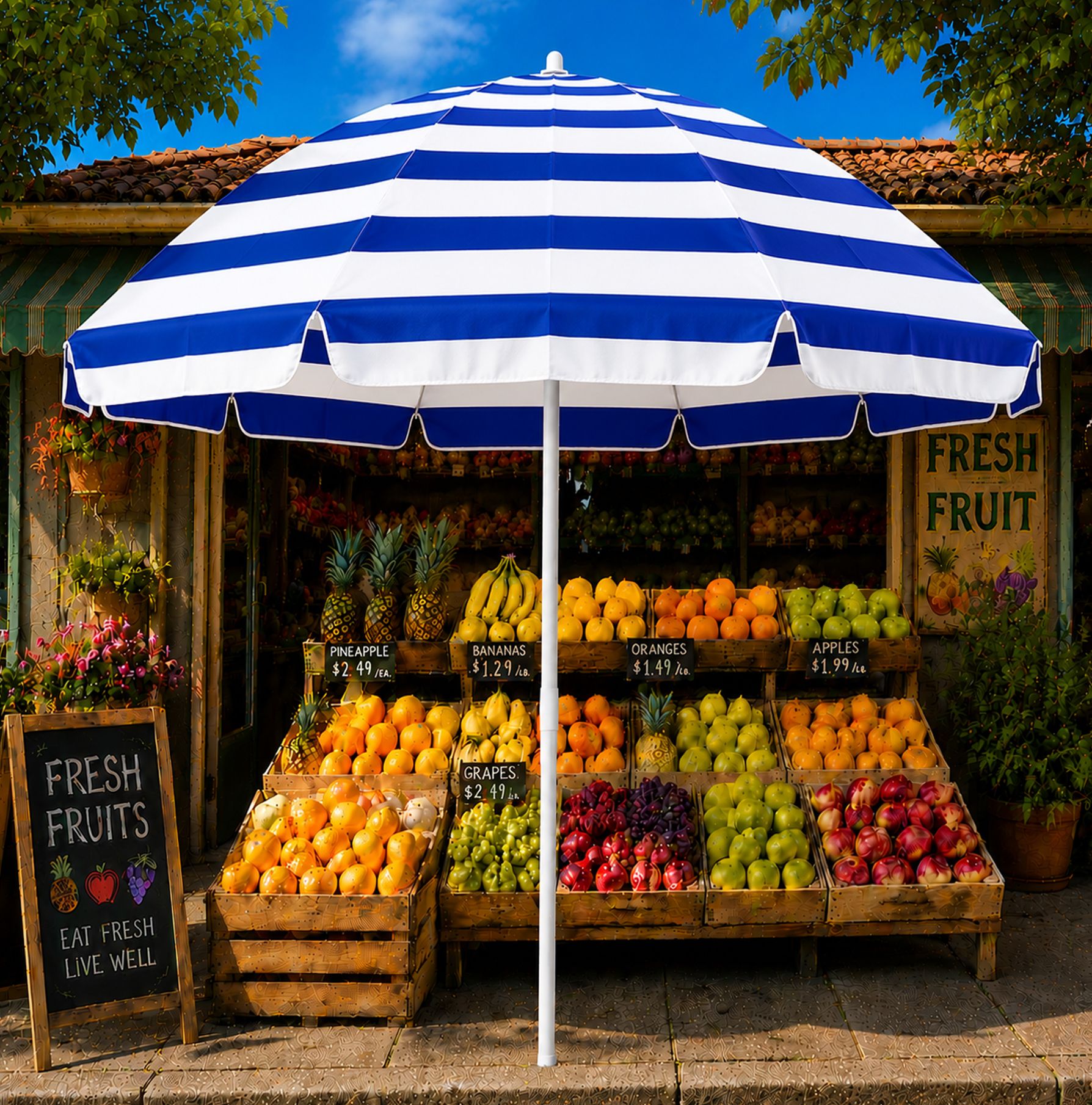 missby Portable Outdoor Garden Umbrella 36in For Farm Garden And Sun Shade Umbrella-picture-27