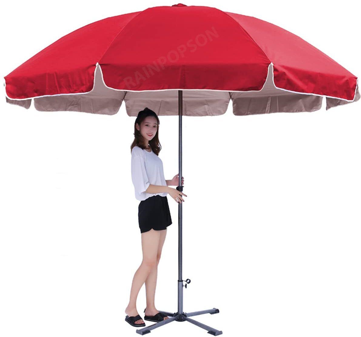 green bird Garden Umbrella with Stand 8 feet Outdoor Big Size Garden Umbrella for Men (R6) Umbrella-picture-20