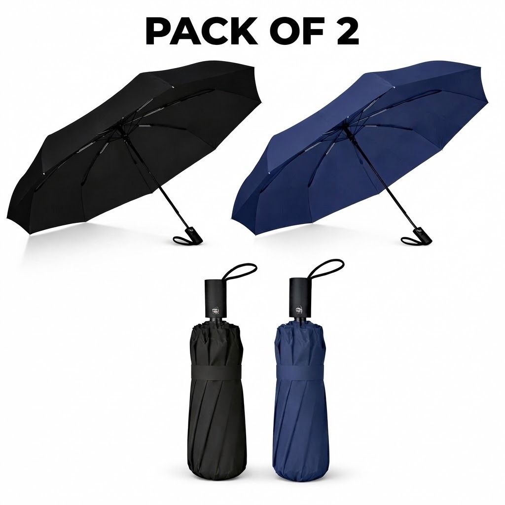 zoobe enterprise Strong Windproof Automatic Folding Umbrella Combo Travel Rain Umbrella-picture-16