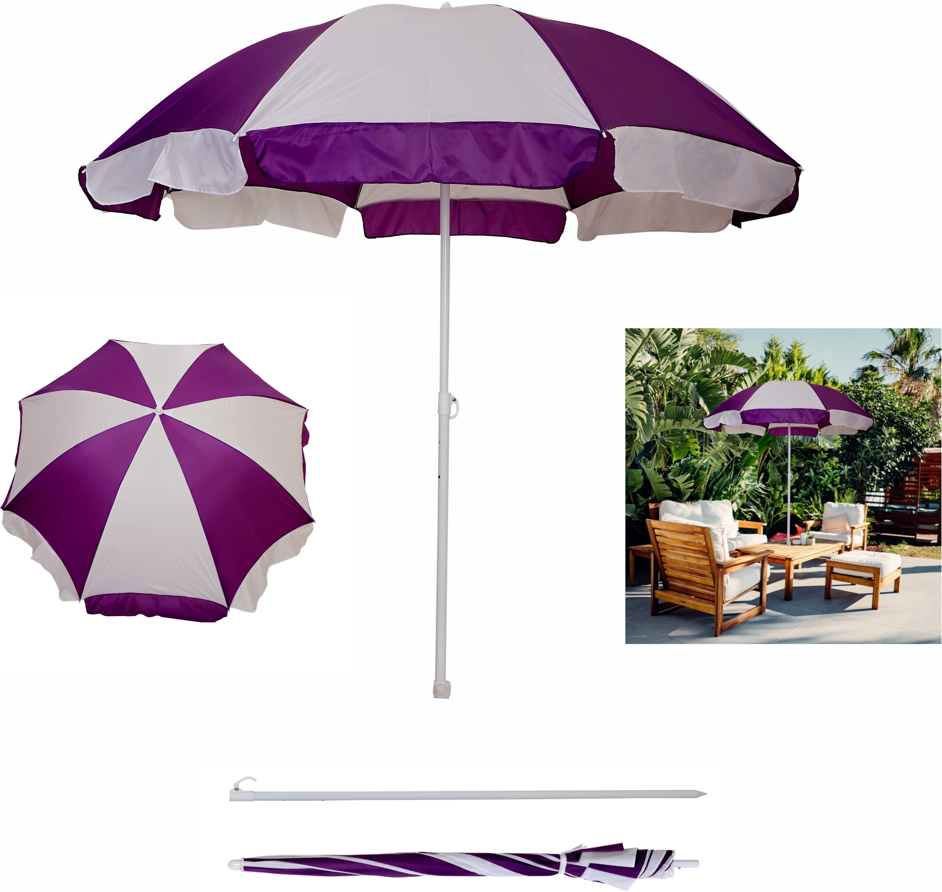 bluebuds 36in/6ft Outdoor Garden Big Size Umbrella Without Stand For Hotel,Restaurants Umbrella-picture-14