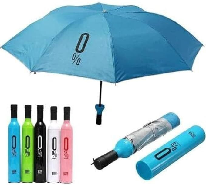 drtraeder Double Layer Umbrella with Bottle Cover Umbrella (Multi Color, Pack of 1) Umbrella image 1