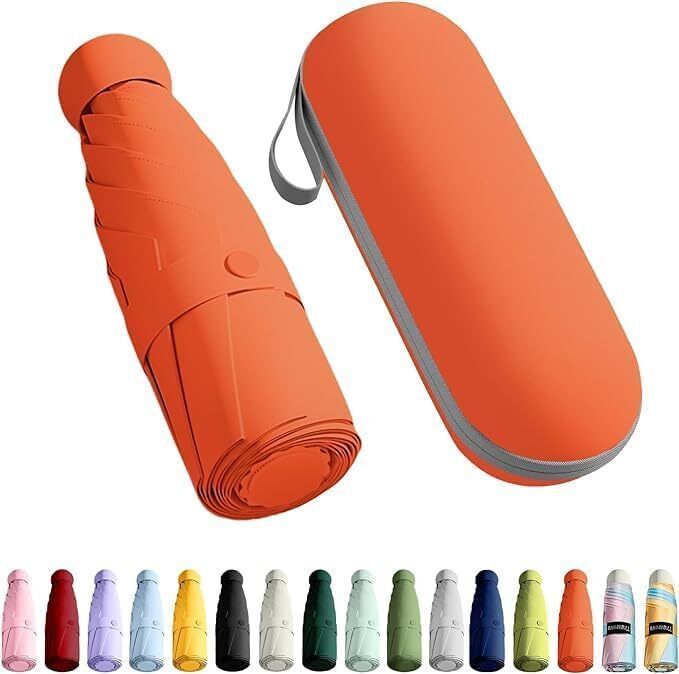 alexvyan Mini Pocket Umbrella with Case (Manual Open) 6 Frame Use in Rain & Summer Umbrella-picture-3