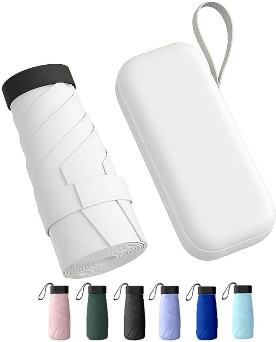 enisley Lightweight Travel Mini Folding Umbrella with Waterproof Case Umbrella-picture-10