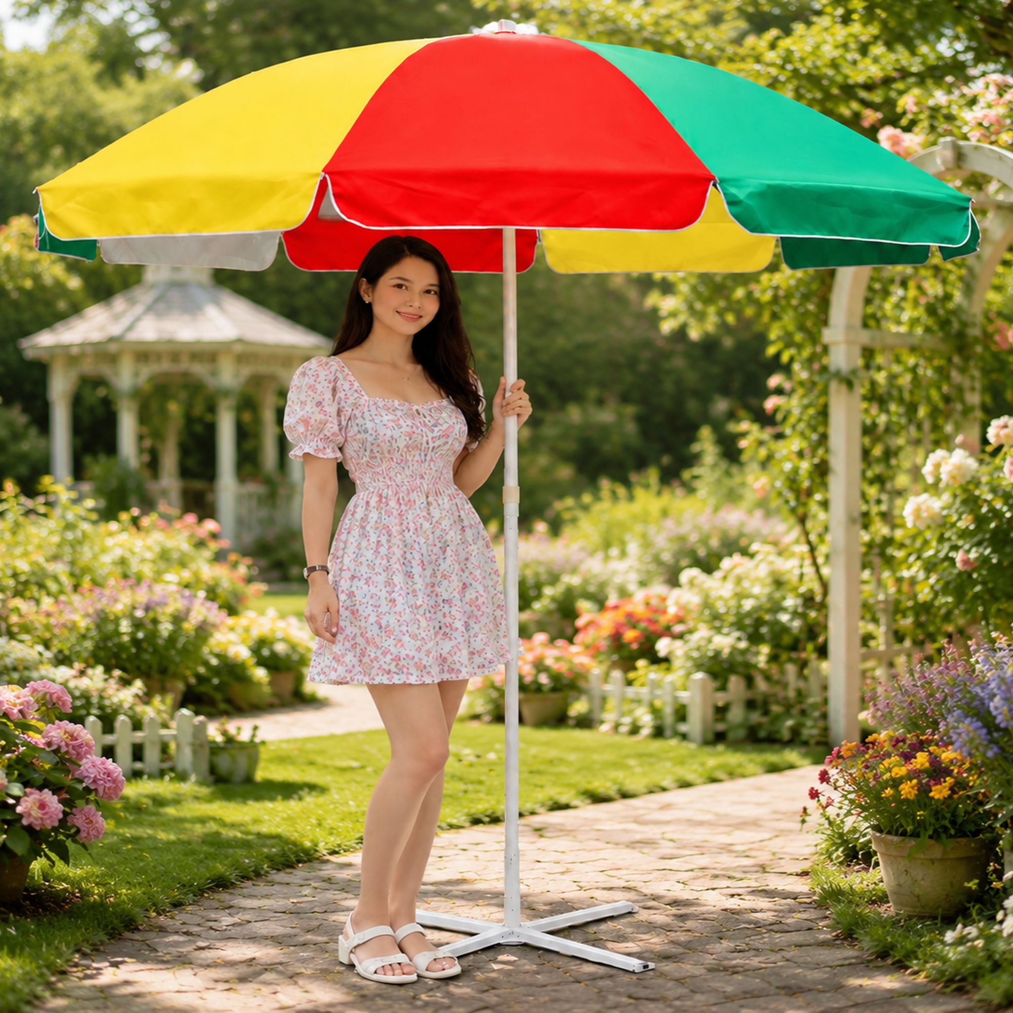 Garden Umbrella With Stand 6 Ft Superior Patio and Lawn Garden Cover Umbrella-image-26