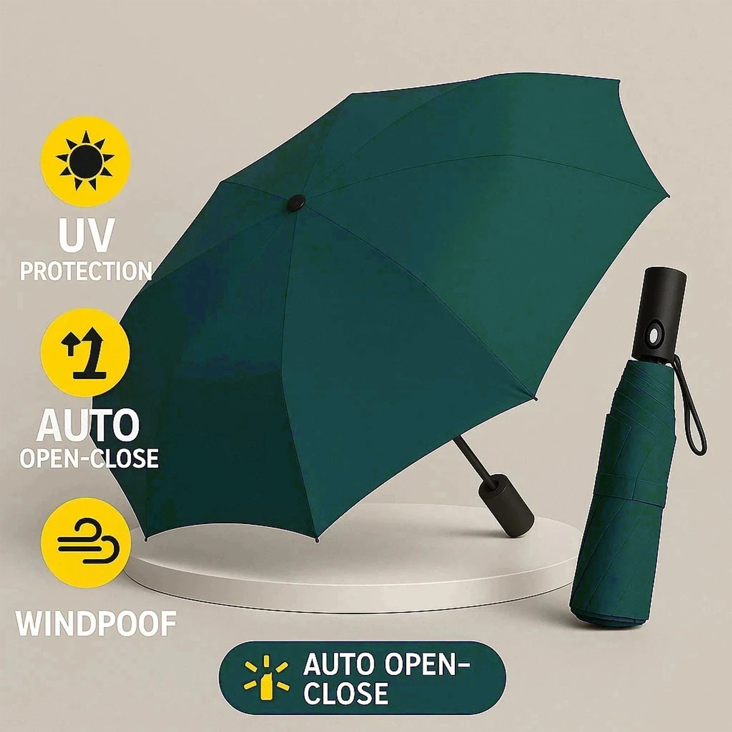 UV Foldable Umbrella | Windproof Auto Chhata for Men & Women Umbrella-image-21