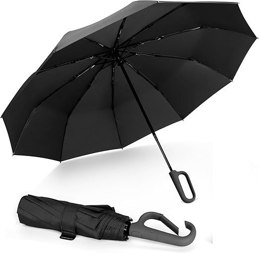 10 Ribs Windproof for Women Men UV Sun & Rain Protection Umbrella Umbrella-image-31