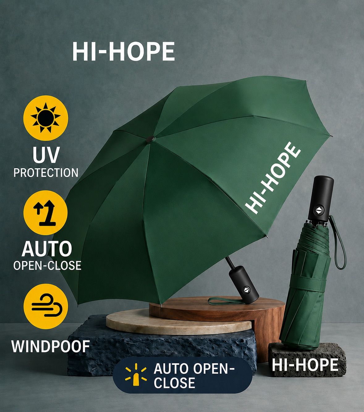 hi-hope UV Big Size Umbrella for Sun Protection auto open close UV Umbrella-picture-12