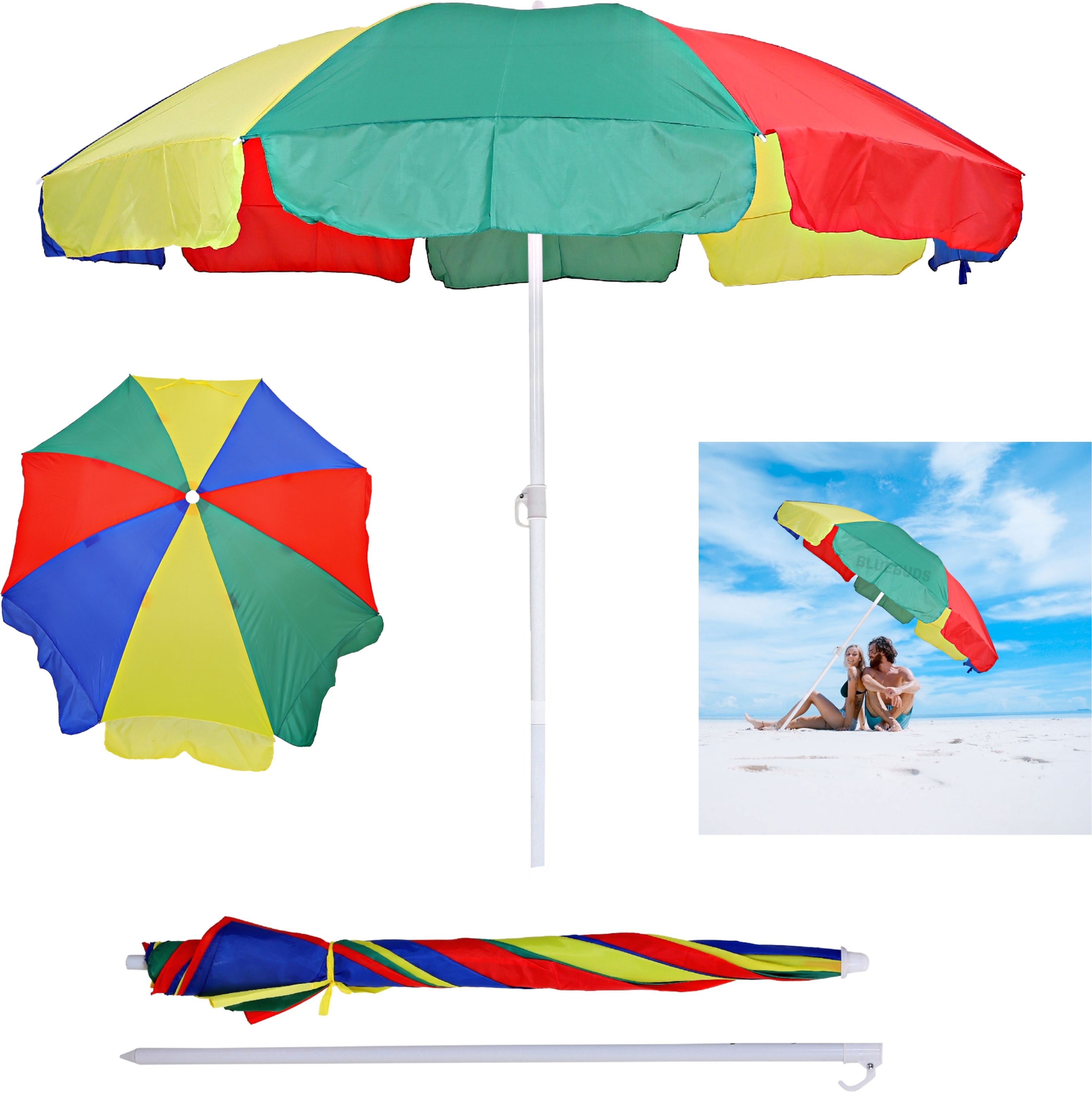 42in/7ft Outdoor Garden Big Size Umbrella Without Stand For Hotels Beach Shop Umbrella