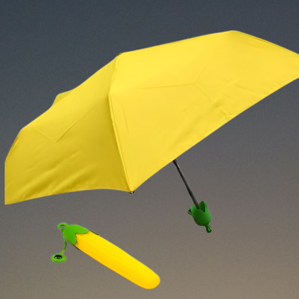 lootnesse lightweight folding umbrella with fun corn inspired case for everyday protection Umbrella-picture-0