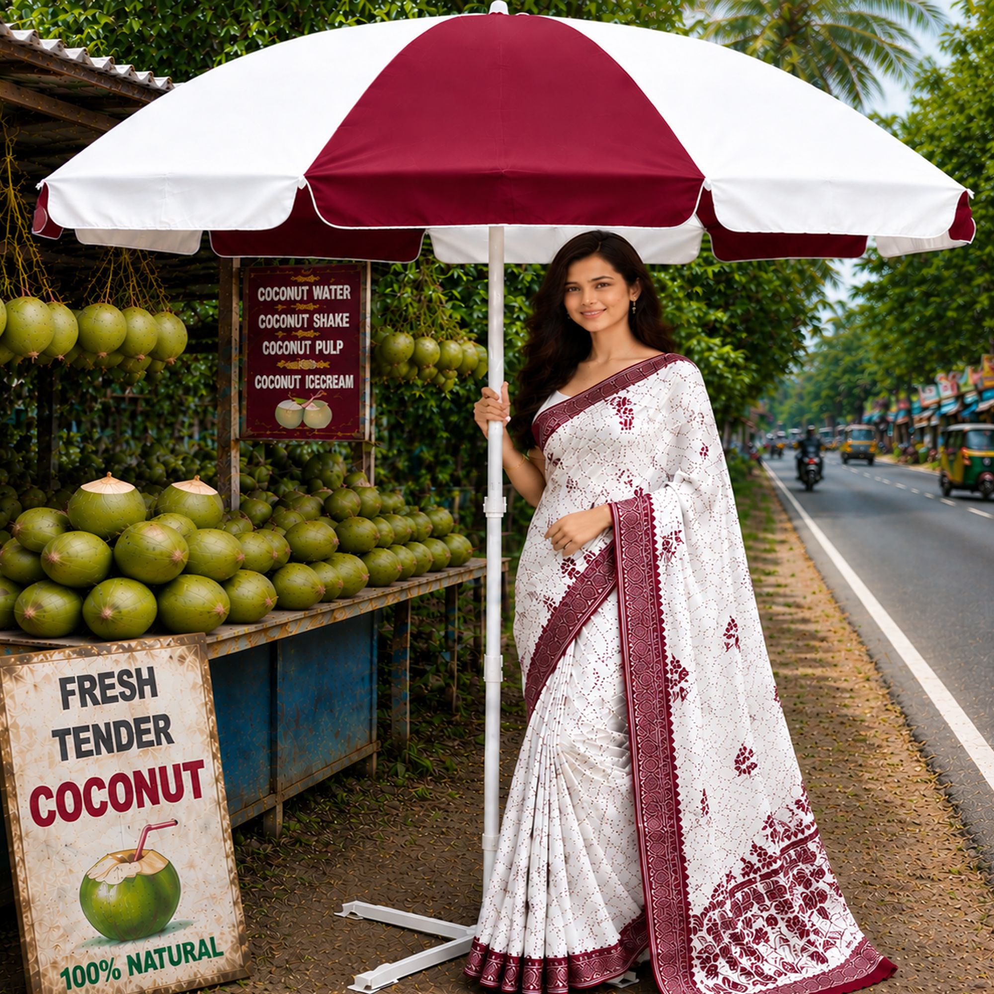 Practical 6 Ft Garden Umbrella With Stand for Home Outdoor Patio Cover Umbrella-image-21