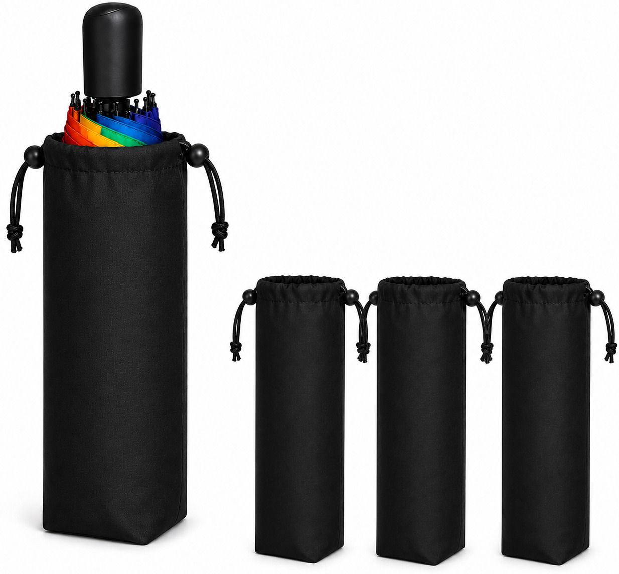 Pack Of 3 Waterproof Umbrella Cover | Drawstring Closure | Reusable Cover For Umbrella-image-41