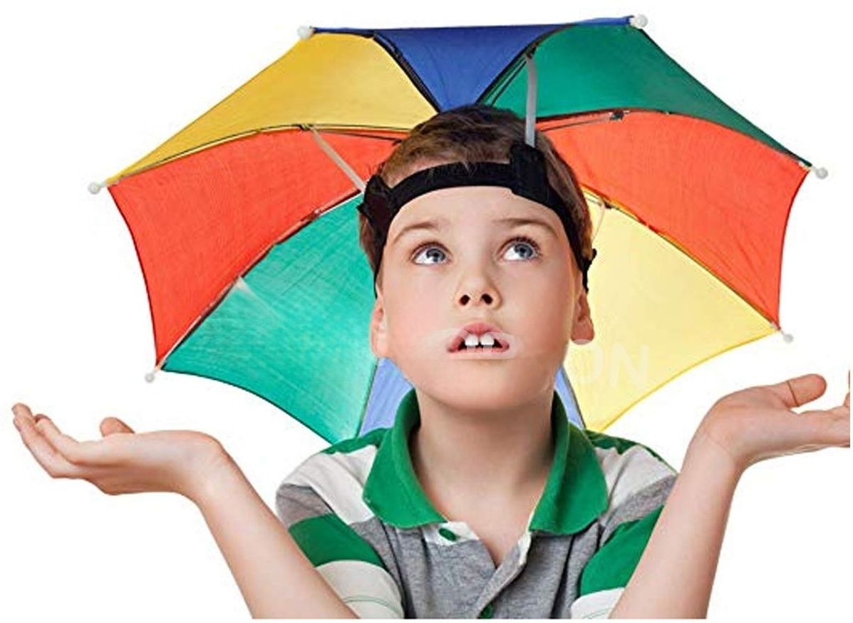 adorazone Hands Free Hat Umbrella for for Kids & Adults | Outdoor Sun Rain Protection Umbrella-picture-24