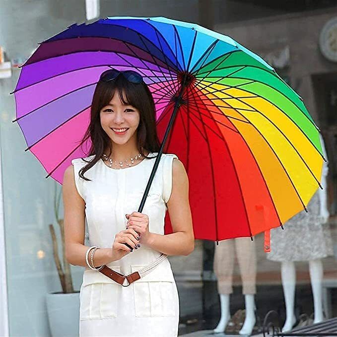 Rainbow Umbrella for Kids and Adults for Rainy Season and Sun Protection Umbrella-image-29
