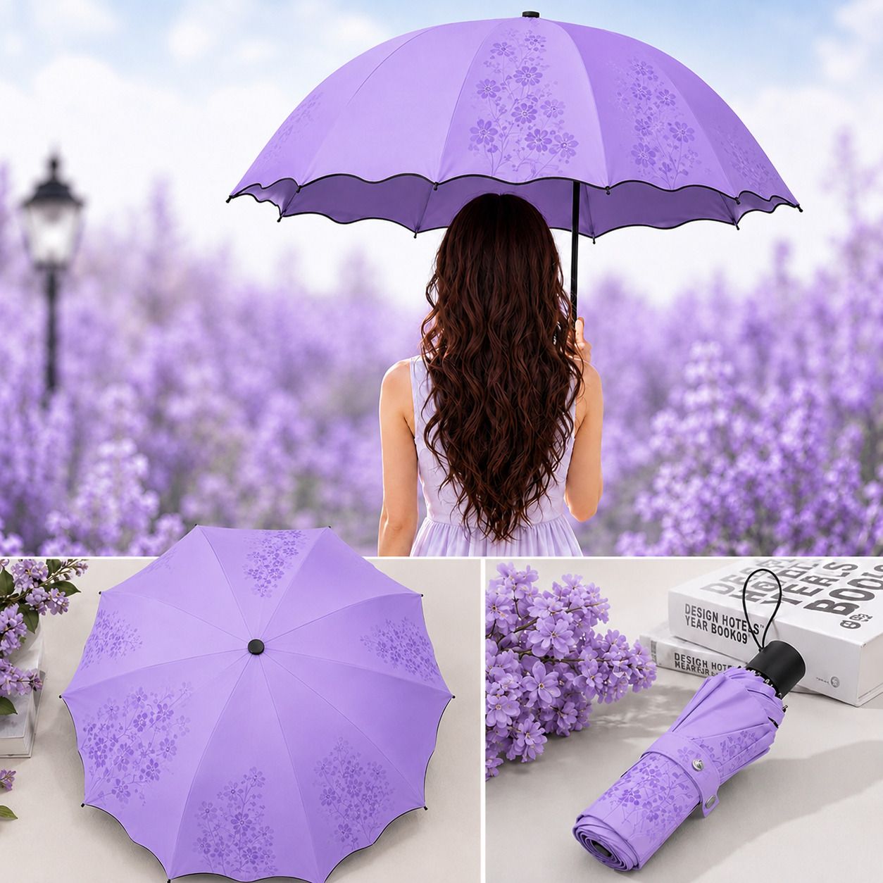 Magic Flower Color Changing Umbrella (Passion Plum) Umbrella-image-5