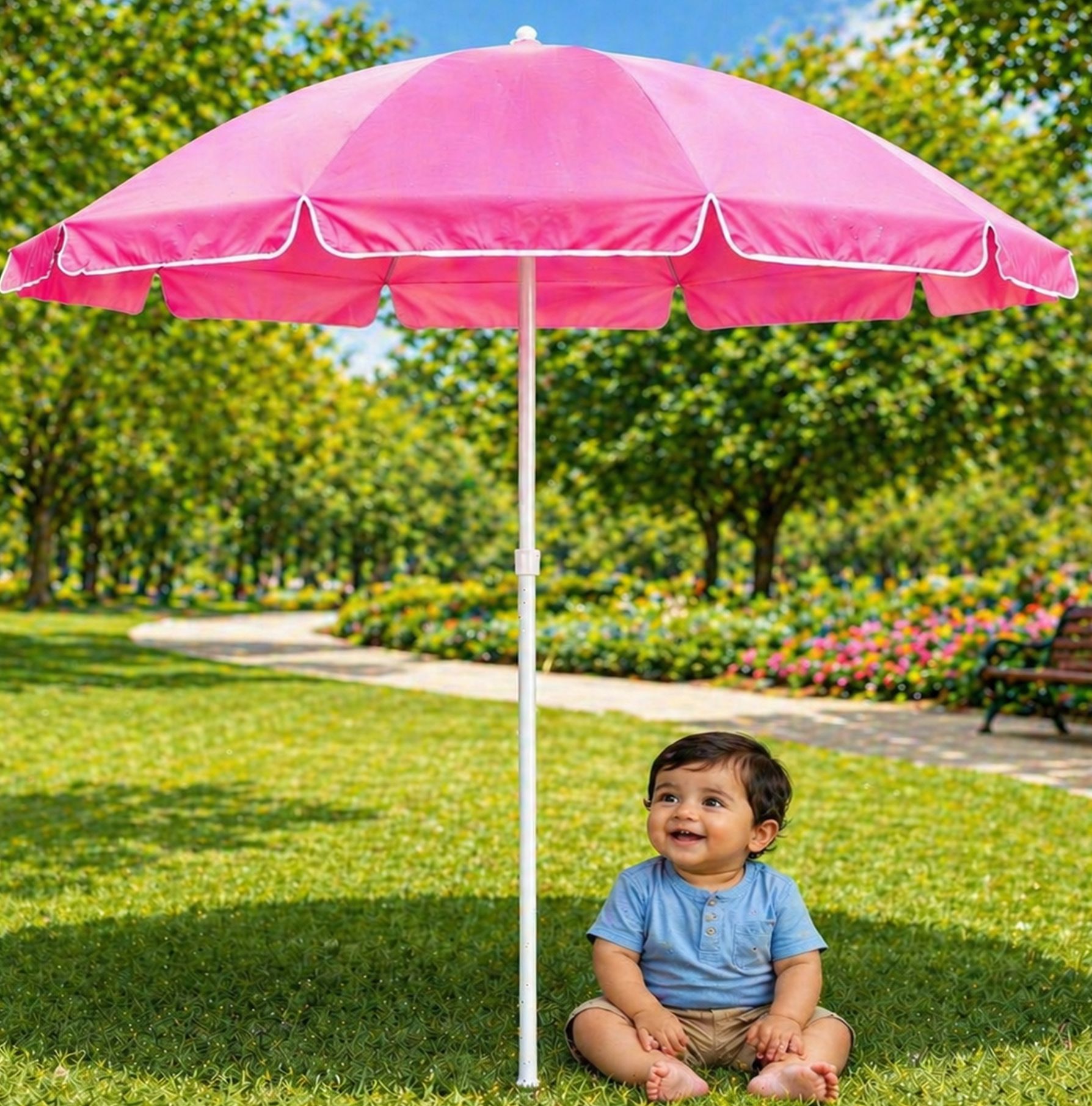 Modern Garden Umbrella 7ft Premium Outdoor Collection Umbrella-image-25