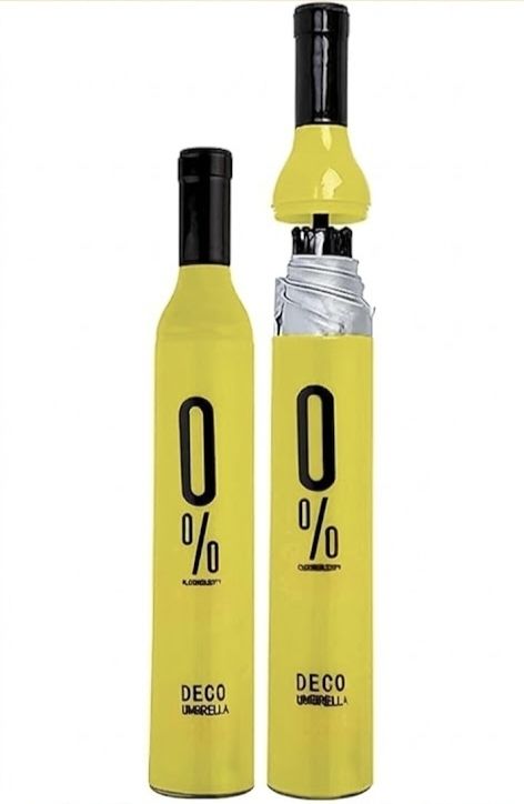rivish collection Bottle Umbrella | Wine Bottle Shape Foldable Umbrella with Plastic Case Umbrella-picture-0