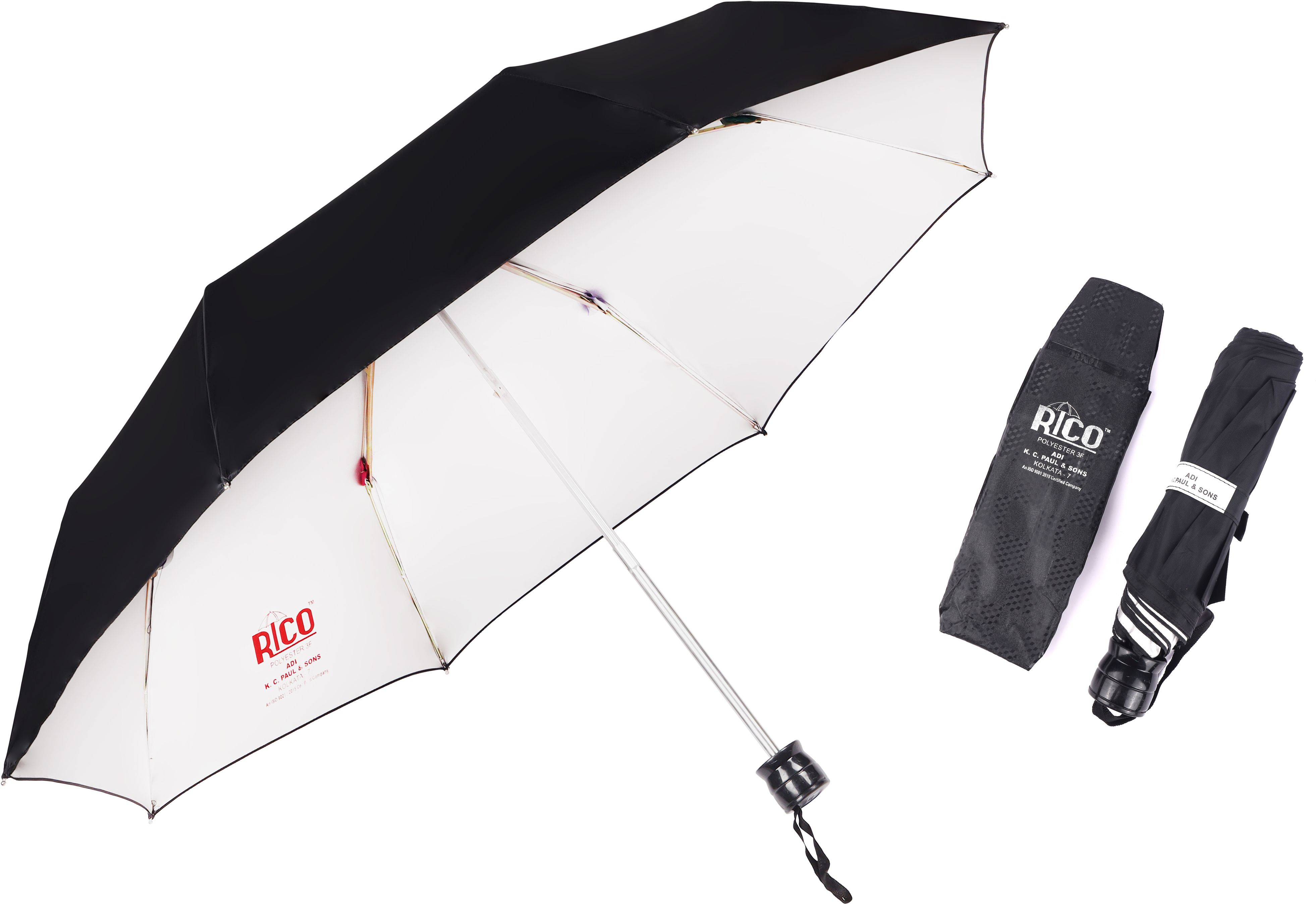 adi k.c.paul & sons RICO 3 FOLD Umbrella for men & women | 3 fold umbrella for women | KC Paul Umbrella-picture-31