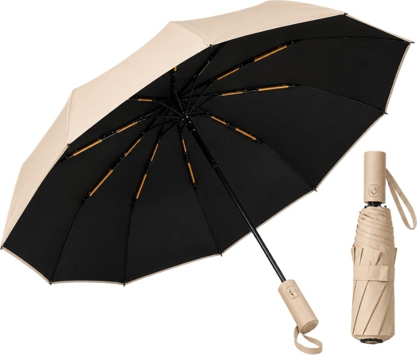 welpel Automatic Windproof Travel Umbrella with 8-Rib Frame & One-Touch Open/Close Umbrella-picture-13