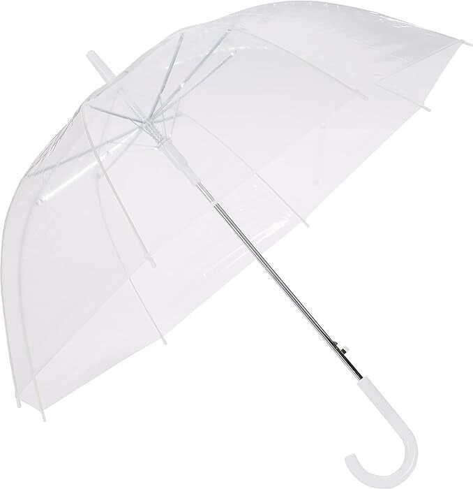 rojdhyan Transparent Umbrella Clear Windproof Waterproof Long Handle Rain Umbrella Umbrella-picture-0