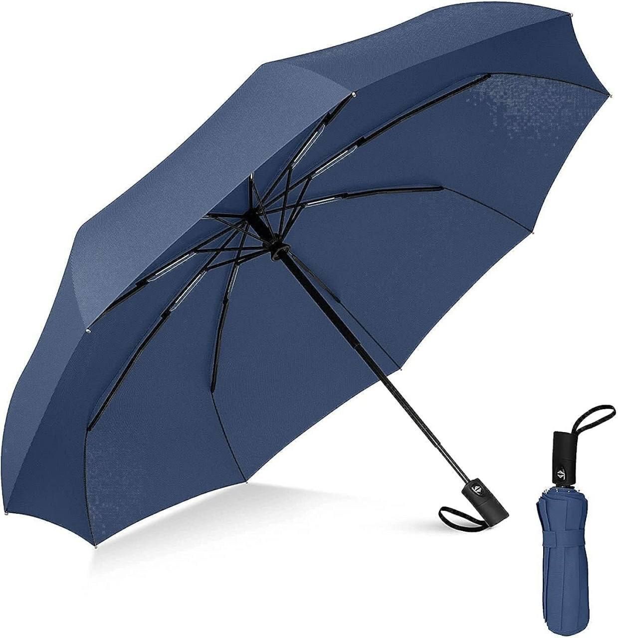 Auto open close umbrella Blue Umbrella-image-1