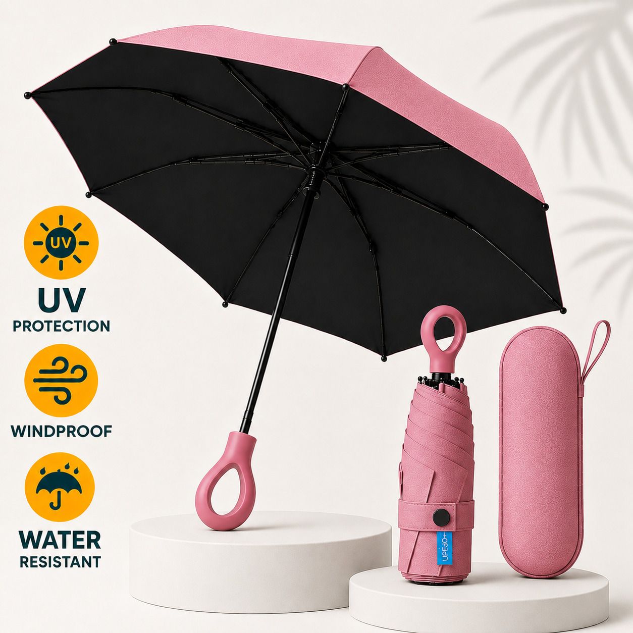 raingal Auto Open 3 Fold For Protection Against Rain Sun+UV Rays with cover Umbrella-picture-11