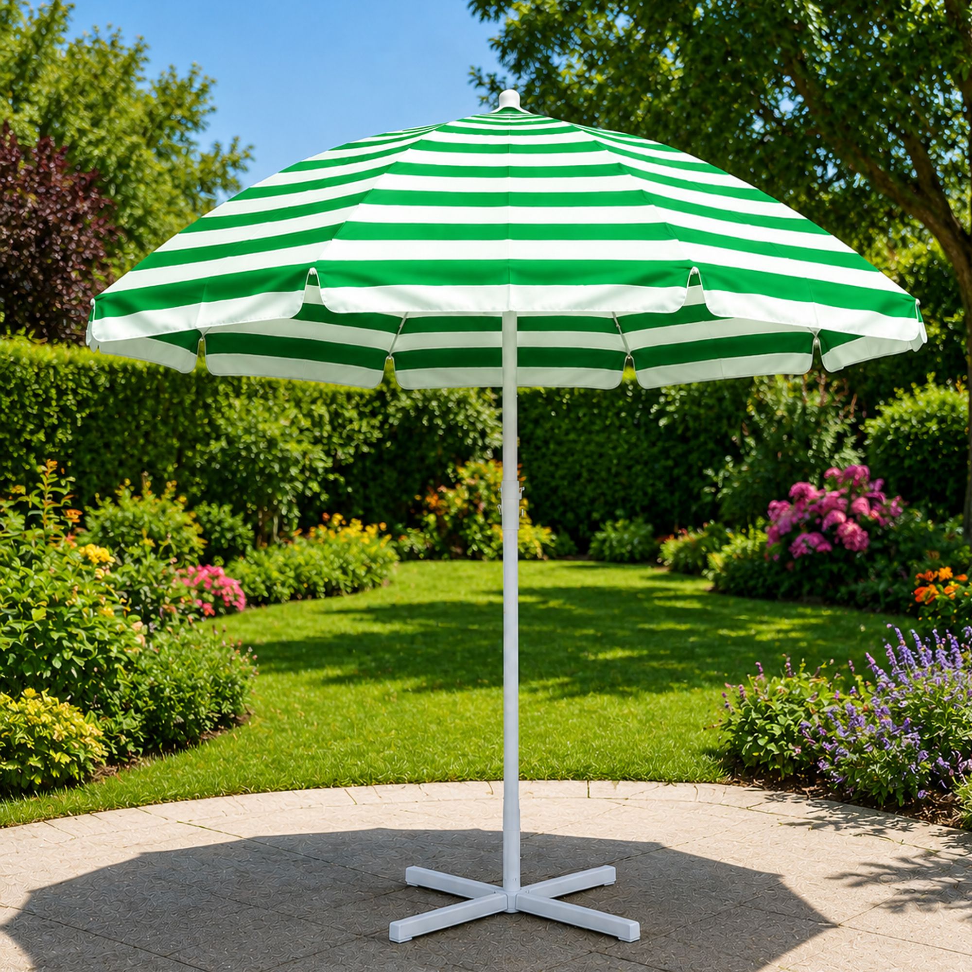 Garden Umbrella With Stand 6 Ft Reliable Backyard Patio Shade Canopy Umbrella-image-48