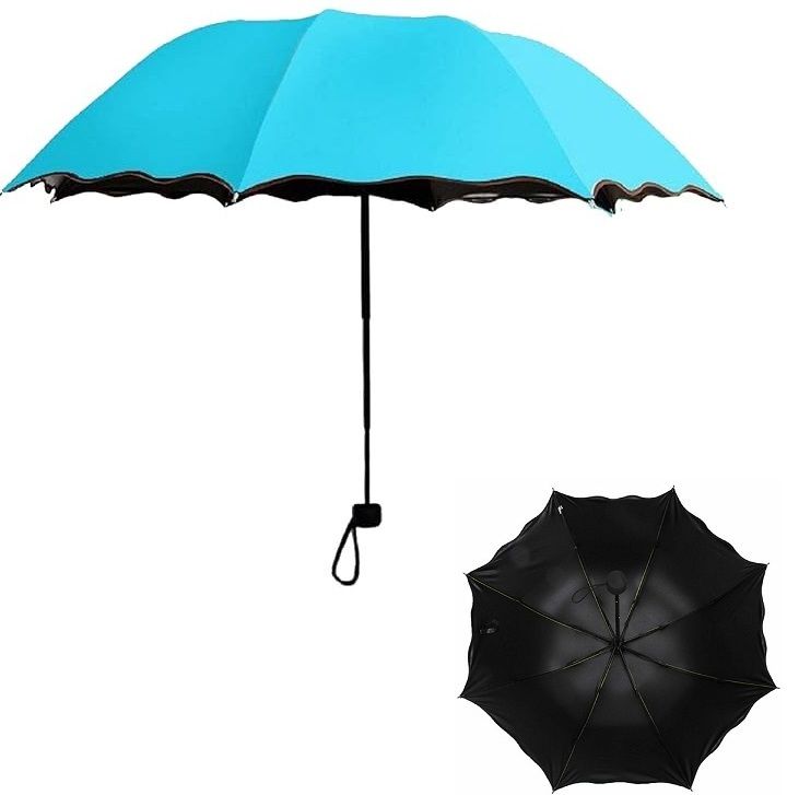 gopinath autolink 3 fold Anti UV Protection Water Magic Blue Umbrella Stylish Lightweight Compact Umbrella-picture-10