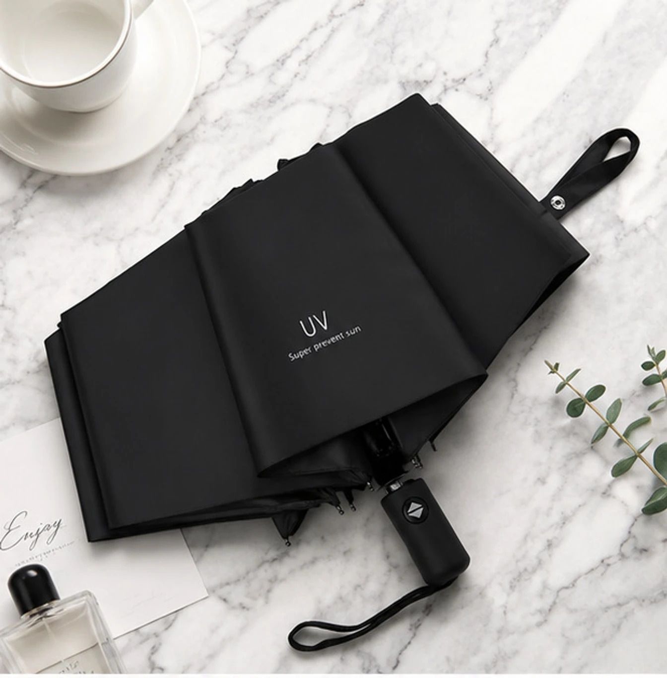 One Touch 3 Fold Automatic UV Protection Umbrella Windproof & Lightweight Umbrella-image-10